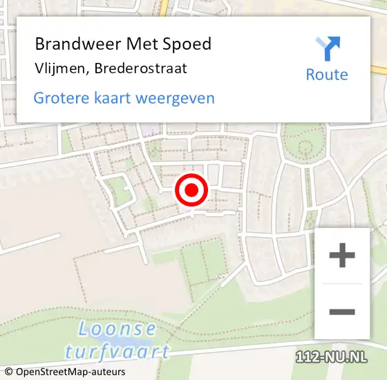 Locatie op kaart van de 112 melding: Brandweer Met Spoed Naar Vlijmen, Brederostraat op 26 mei 2020 21:10