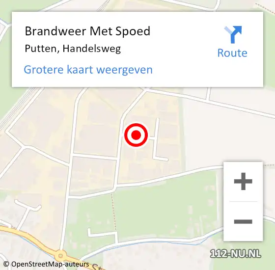 Locatie op kaart van de 112 melding: Brandweer Met Spoed Naar Putten, Handelsweg op 27 mei 2020 10:59