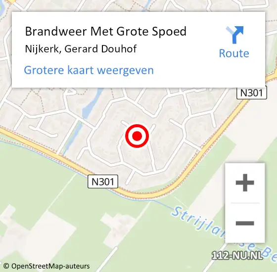 Locatie op kaart van de 112 melding: Brandweer Met Grote Spoed Naar Nijkerk, Gerard Douhof op 27 mei 2020 12:14