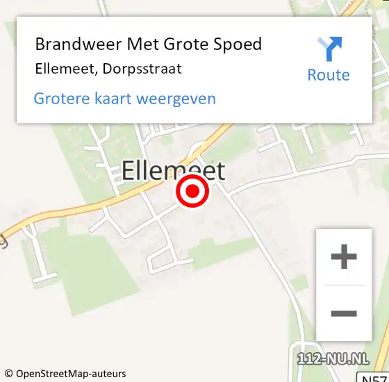 Locatie op kaart van de 112 melding: Brandweer Met Grote Spoed Naar Ellemeet, Dorpsstraat op 27 mei 2020 13:28