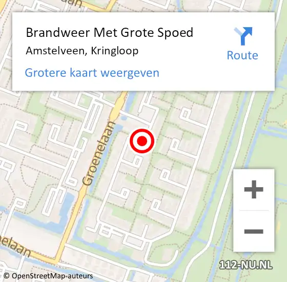 Locatie op kaart van de 112 melding: Brandweer Met Grote Spoed Naar Amstelveen, Kringloop op 28 mei 2020 03:36