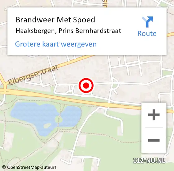 Locatie op kaart van de 112 melding: Brandweer Met Spoed Naar Haaksbergen, Prins Bernhardstraat op 28 mei 2020 11:17