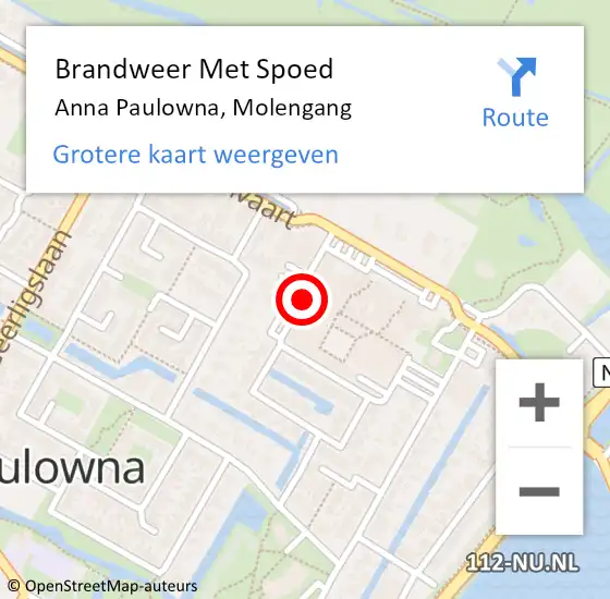 Locatie op kaart van de 112 melding: Brandweer Met Spoed Naar Anna Paulowna, Molengang op 28 mei 2020 12:09