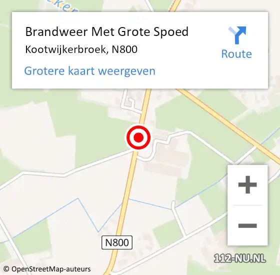 Locatie op kaart van de 112 melding: Brandweer Met Grote Spoed Naar Kootwijkerbroek, N800 op 28 mei 2020 17:01