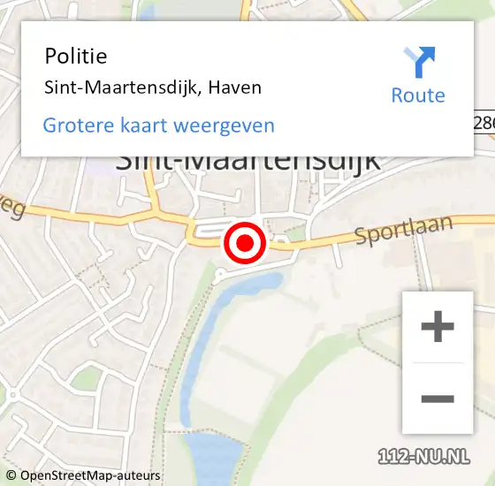 Locatie op kaart van de 112 melding: Politie Tholen, Haven op 28 mei 2020 17:32