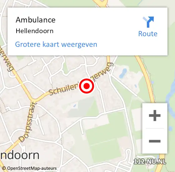 Locatie op kaart van de 112 melding: Ambulance Hellendoorn op 28 mei 2020 19:23