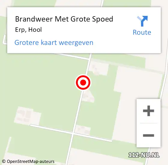 Locatie op kaart van de 112 melding: Brandweer Met Grote Spoed Naar Erp, Hool op 28 mei 2020 20:47