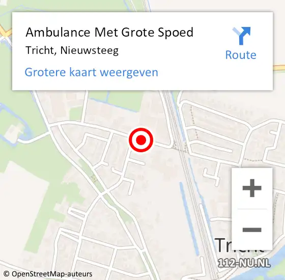 Locatie op kaart van de 112 melding: Ambulance Met Grote Spoed Naar Tricht, Nieuwsteeg op 28 mei 2020 23:15