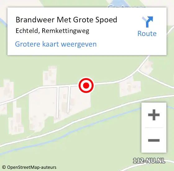 Locatie op kaart van de 112 melding: Brandweer Met Grote Spoed Naar Echteld, Remkettingweg op 29 mei 2020 10:44