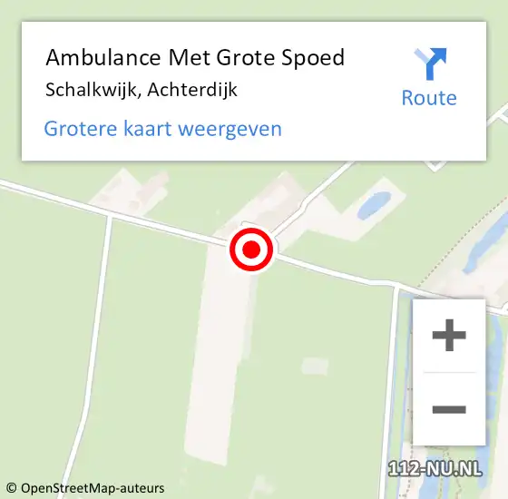 Locatie op kaart van de 112 melding: Ambulance Met Grote Spoed Naar Schalkwijk, Achterdijk op 29 mei 2020 11:28