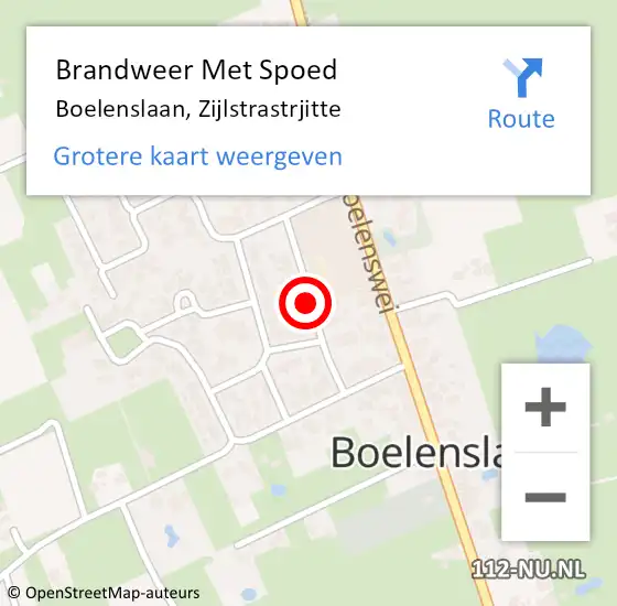 Locatie op kaart van de 112 melding: Brandweer Met Spoed Naar Boelenslaan, Zijlstrastrjitte op 29 mei 2020 13:48