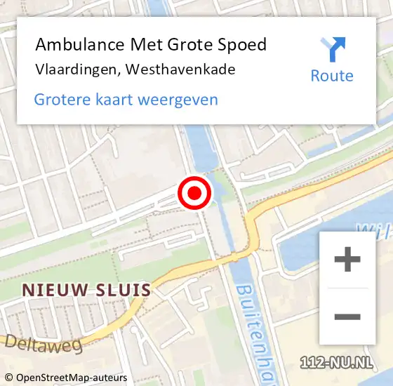 Locatie op kaart van de 112 melding: Ambulance Met Grote Spoed Naar Vlaardingen, Westhavenkade op 29 mei 2020 14:47