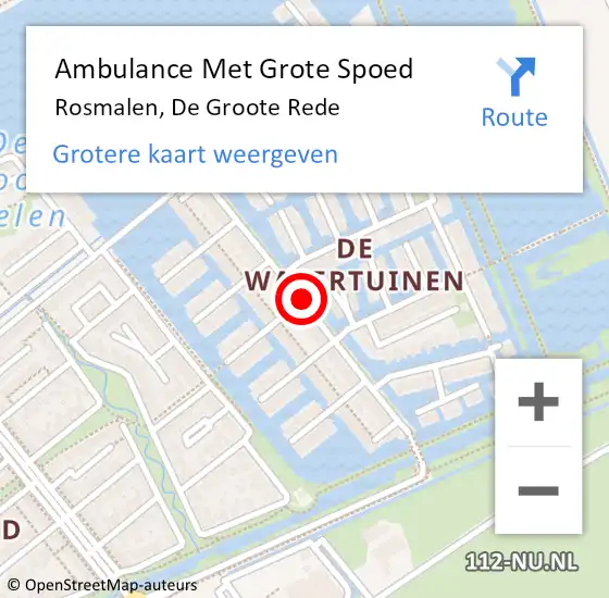 Locatie op kaart van de 112 melding: Ambulance Met Grote Spoed Naar Rosmalen, De Grote Rede op 29 mei 2020 16:20