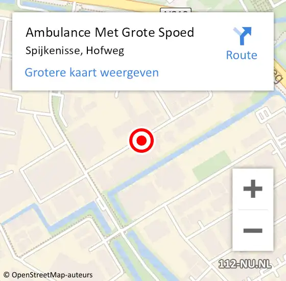 Locatie op kaart van de 112 melding: Ambulance Met Grote Spoed Naar Spijkenisse, Hofweg op 29 mei 2020 16:51