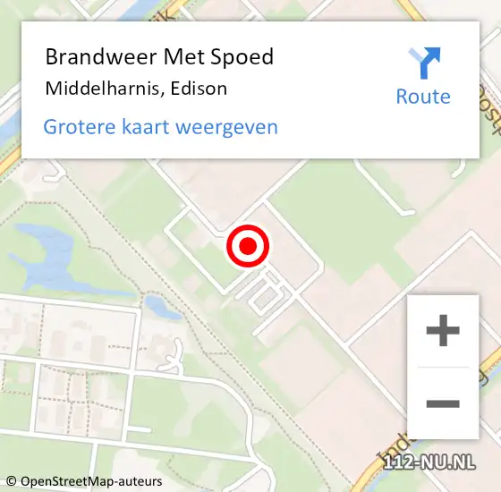 Locatie op kaart van de 112 melding: Brandweer Met Spoed Naar Middelharnis, Edison op 29 mei 2020 22:28