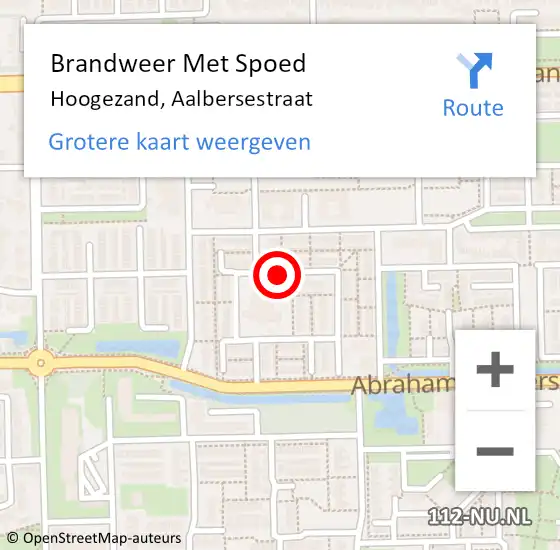 Locatie op kaart van de 112 melding: Brandweer Met Spoed Naar Hoogezand, Aalbersestraat op 30 mei 2020 00:36