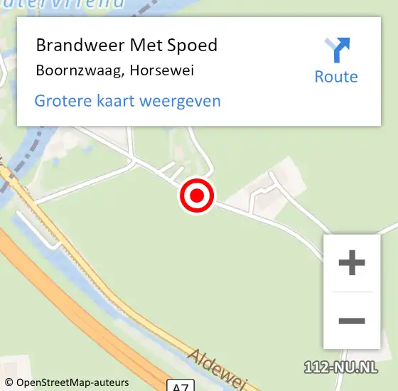 Locatie op kaart van de 112 melding: Brandweer Met Spoed Naar Boornzwaag, Horsewei op 30 mei 2020 12:38