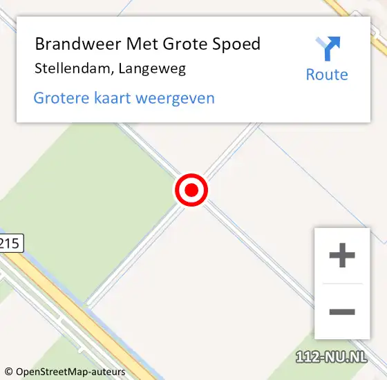 Locatie op kaart van de 112 melding: Brandweer Met Grote Spoed Naar Stellendam, Langeweg op 30 mei 2020 18:48