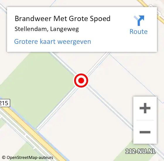 Locatie op kaart van de 112 melding: Brandweer Met Grote Spoed Naar Stellendam, Langeweg op 30 mei 2020 18:53