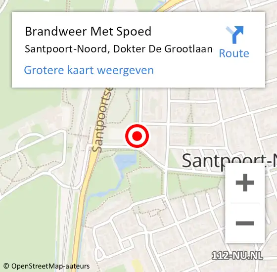 Locatie op kaart van de 112 melding: Brandweer Met Spoed Naar Santpoort-Noord, Dokter De Grootlaan op 30 mei 2020 21:34