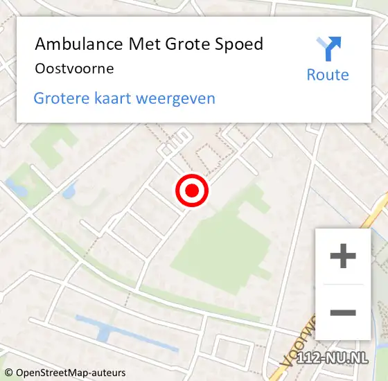 Locatie op kaart van de 112 melding: Ambulance Met Grote Spoed Naar Oostvoorne op 30 mei 2020 23:12