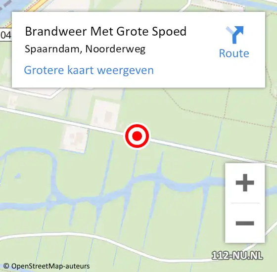 Locatie op kaart van de 112 melding: Brandweer Met Grote Spoed Naar Spaarndam, Noorderweg op 31 mei 2020 09:54