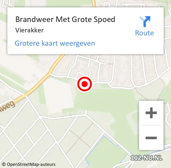 Locatie op kaart van de 112 melding: Brandweer Met Grote Spoed Naar Vierakker op 31 mei 2020 14:28