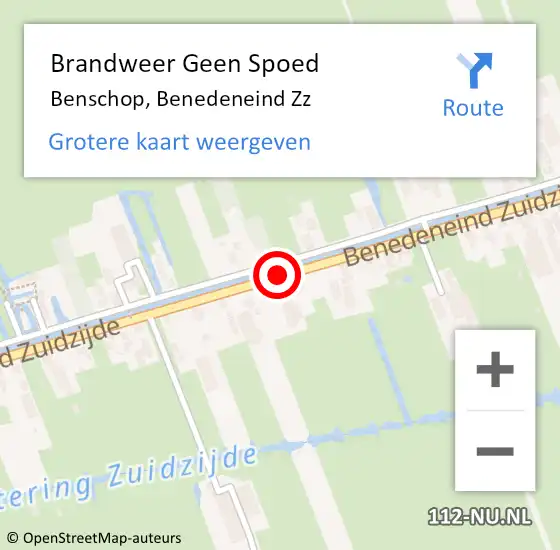 Locatie op kaart van de 112 melding: Brandweer Geen Spoed Naar Benschop, Benedeneind Zz op 31 mei 2020 15:29