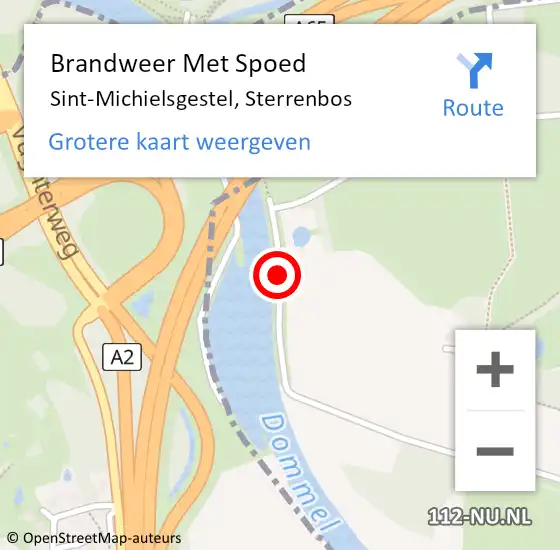 Locatie op kaart van de 112 melding: Brandweer Met Spoed Naar Sint-Michielsgestel, Sterrenbos op 31 mei 2020 22:54