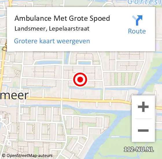 Locatie op kaart van de 112 melding: Ambulance Met Grote Spoed Naar Landsmeer, Lepelaarstraat op 1 juni 2020 02:21