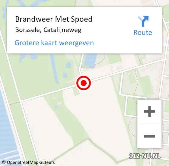 Locatie op kaart van de 112 melding: Brandweer Met Spoed Naar Borssele, Catalijneweg op 1 juni 2020 08:07