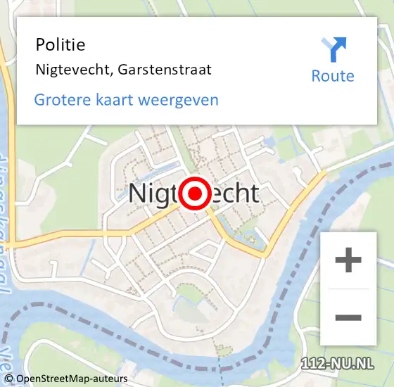 Locatie op kaart van de 112 melding: Politie Nigtevecht, Garstenstraat op 1 juni 2020 10:54