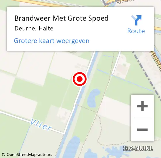 Locatie op kaart van de 112 melding: Brandweer Met Grote Spoed Naar Deurne, Halte op 1 juni 2020 14:39