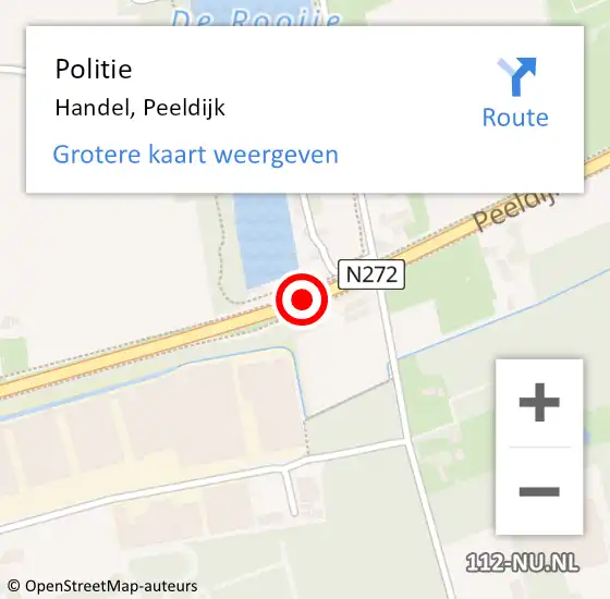 Locatie op kaart van de 112 melding: Politie Handel, Peeldijk op 2 juni 2020 07:22