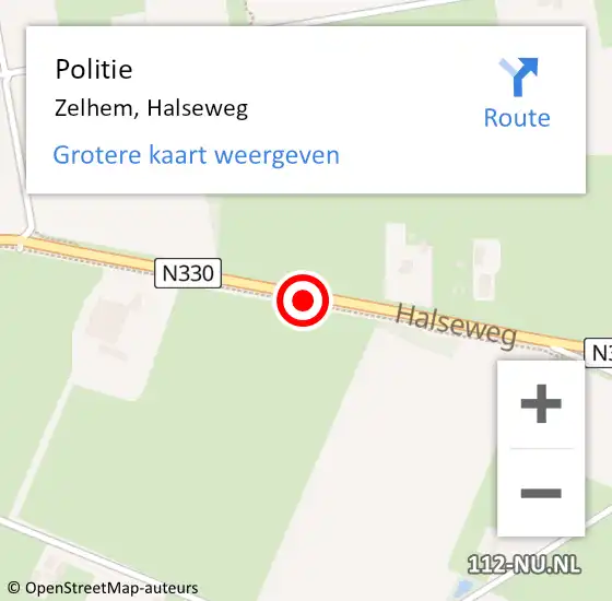 Locatie op kaart van de 112 melding: Politie Zelhem, Halseweg op 2 juni 2020 10:26