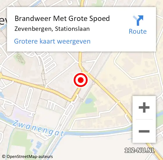 Locatie op kaart van de 112 melding: Brandweer Met Grote Spoed Naar Zevenbergen, Stationslaan op 2 juni 2020 13:22