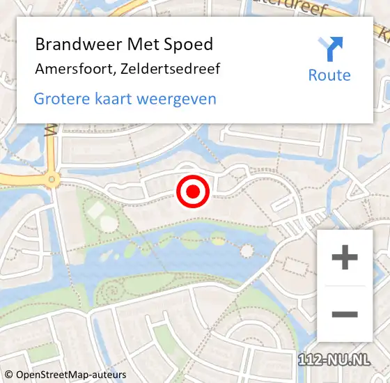 Locatie op kaart van de 112 melding: Brandweer Met Spoed Naar Amersfoort, Zeldertsedreef op 2 juni 2020 17:35