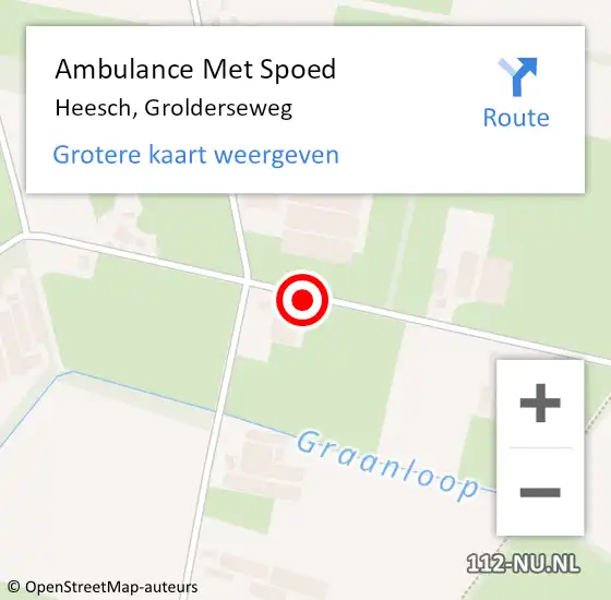 Locatie op kaart van de 112 melding: Ambulance Met Spoed Naar Heesch, Grolderseweg op 3 juni 2020 11:23