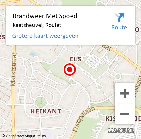 Locatie op kaart van de 112 melding: Brandweer Met Spoed Naar Kaatsheuvel, Roulet op 3 juni 2020 11:56