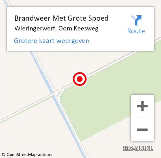 Locatie op kaart van de 112 melding: Brandweer Met Grote Spoed Naar Wieringerwerf, Oom Keesweg op 3 juni 2020 14:23