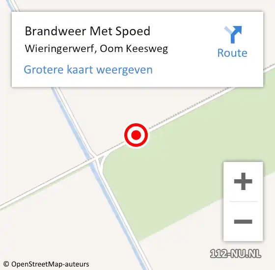 Locatie op kaart van de 112 melding: Brandweer Met Spoed Naar Wieringerwerf, Oom Keesweg op 3 juni 2020 14:43