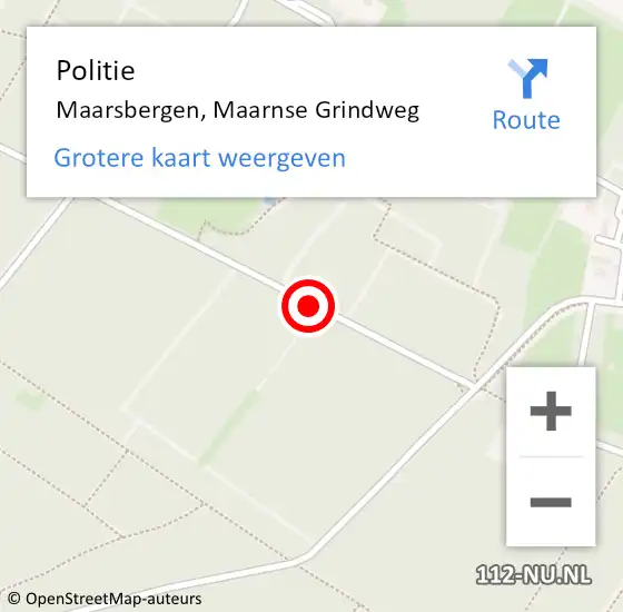 Locatie op kaart van de 112 melding: Politie Maarsbergen, Maarnse Grindweg op 3 juni 2020 15:41