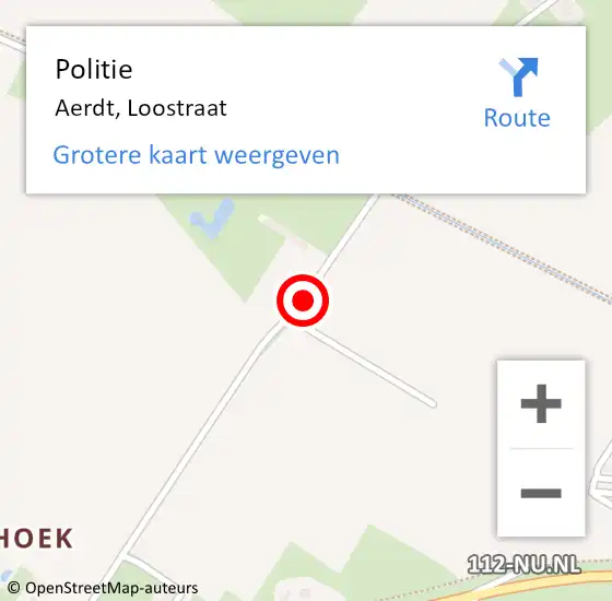 Locatie op kaart van de 112 melding: Politie Aerdt, Loostraat op 3 juni 2020 21:28