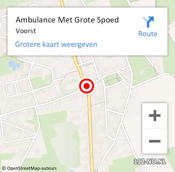 Locatie op kaart van de 112 melding: Ambulance Met Grote Spoed Naar Voorst op 3 juni 2020 22:23