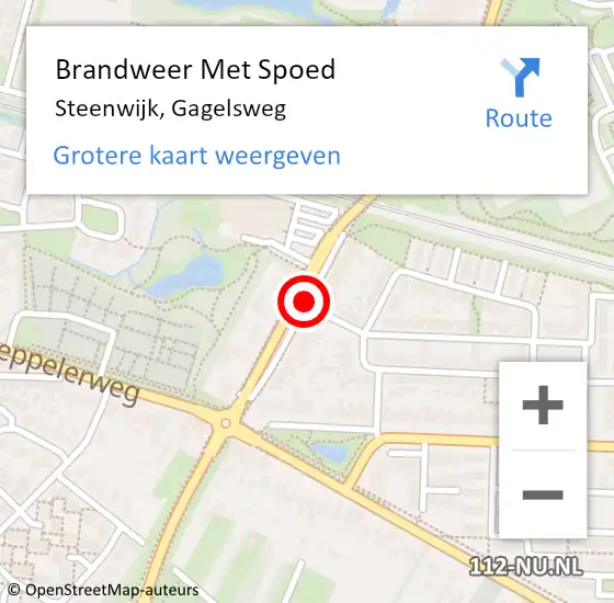 Locatie op kaart van de 112 melding: Brandweer Met Spoed Naar Steenwijk, Gagelsweg op 4 juni 2020 05:56