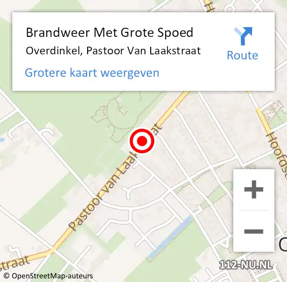 Locatie op kaart van de 112 melding: Brandweer Met Grote Spoed Naar Overdinkel, Pastoor Van Laakstraat op 8 mei 2014 16:05