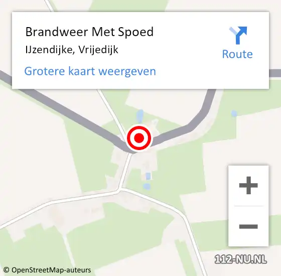 Locatie op kaart van de 112 melding: Brandweer Met Spoed Naar IJzendijke, Vrijedijk op 8 mei 2014 16:30