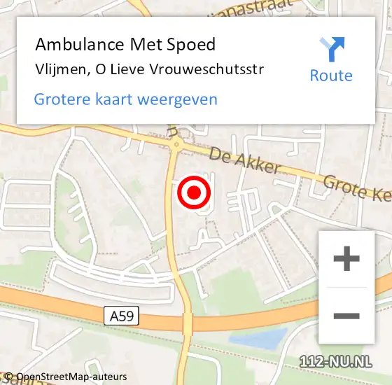 Locatie op kaart van de 112 melding: Ambulance Met Spoed Naar Vlijmen, O Lieve Vrouweschutsstr op 4 juni 2020 12:02