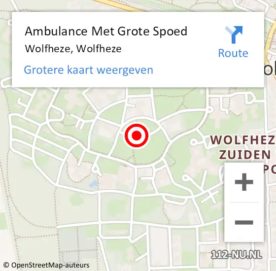 Locatie op kaart van de 112 melding: Ambulance Met Grote Spoed Naar Wolfheze, Wolfheze op 4 juni 2020 22:39