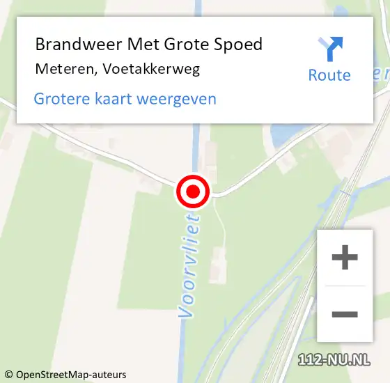 Locatie op kaart van de 112 melding: Brandweer Met Grote Spoed Naar Meteren, Voetakkerweg op 8 mei 2014 17:30